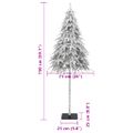 vidaXL Umelý vianočný stromček s vločkami snehu 150 cm