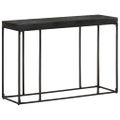 vidaXL Konzolový stolík čierny 110x35x76 cm akáciový a mangovníkový masív