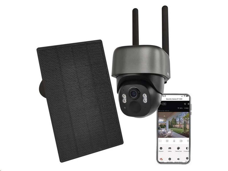 Kamera EMOS IP-1200G WASP /H4167/ GoSmart vonkajšia batériová kamera s WiFi a solárnym panelom