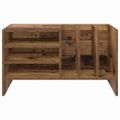 vidaXL Skrinka na gramofónové platne Staré drevo 78,5 x 35 x 45 cm