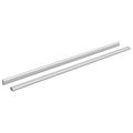 vidaXL Tyč do skrine 2 ks Strieborná 864 x 15 x 29 mm