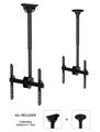 Neomounts Select NM-C440BLACK/Držák displeje/na strop/32-65"/náklon/rotace/nast.výšky/VESA 400X400/nosn. 50kg/černý Držák, VESA, stropní, pro ploché monitory/TV, úhloprícka 32"-60", náklon, otácení, rotace, nosnost 50kg, cerný