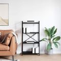 vidaXL Regál na knihy 60 x 30 x 120 cm Kompozitné drevo Čierny dub