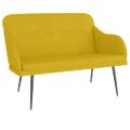 vidaXL Lavička žltá 110x76x80 cm zamat