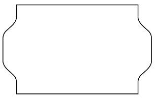 cenovkové etikety 32x19 METO - biele (pre etiketovacie kliešte) 1.000 ks/rol.