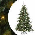 vidaXL Umelý Sklápací Vianočný Stromček Zelená 180 cm PVC a oceľ