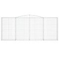 vidaXL Oblúkové gabiónové koše 3ks 400x50x160/180cm pozinkované železo