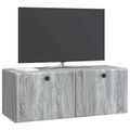 vidaXL Nástenná TV skrinka 78,5 x 31 x 30 cm Sivý Sonoma