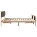vidaXL Rám postele hnedá a tmavosivá 150 x 200 cm Borovicový masív