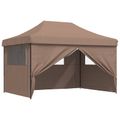 vidaXL Párty stan 279 x 410 x 315 cm Hnedá Oxfordská látka