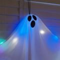 vidaXL Visiaci duch na Halloween 3 ks Biela 52 x 62 cm Polyester