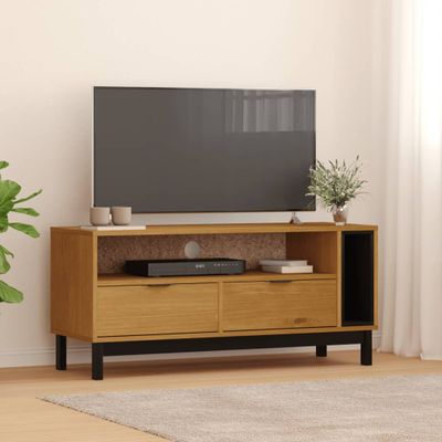 vidaXL TV skrinka FLAM 110x40x50 cm masívna borovica
