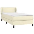vidaXL Boxspring posteľ s matracom krémová 100x200 cm umelá koža