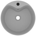vidaXL Luxusné umývadlo, prepad, matné svetlosivé 36x13 cm, keramika