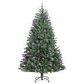 vidaXL Umelý Sklápací Vianočný Stromček Zelená 240 cm PVC a kov