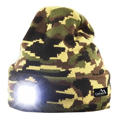 Čiapka s čelovkou CATTARA 14020 Army nabíjacie