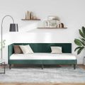 vidaXL Rohový rám postele Tmavozelená 80 cm x 200 cm Zamat