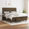 vidaXL Boxspring posteľ s matracom tmavohnedá 180x200 cm látka