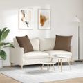 vidaXL Vankúše na pohovku 2 ks látka Hnedá 60 x 60 cm