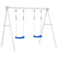 vidaXL Sedadlá na hojdačku s lanami 2 ks modré 37x15 cm polyetylén