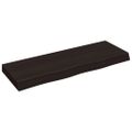 vidaXL Kúpeľňová doska tmavohnedá 80x30x(2-6) cm ošetrený masív