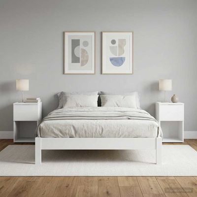 vidaXL Skriňa pod posteľ 2 pcs Biela 29 x 31,5 x 49 cm