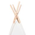vidaXL Teepee stan Biela 120 x 120 x 150 cm Textil a plast