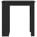 vidaXL barový stôl s úložným stojanom čierny dub 102x50x103,5 cm