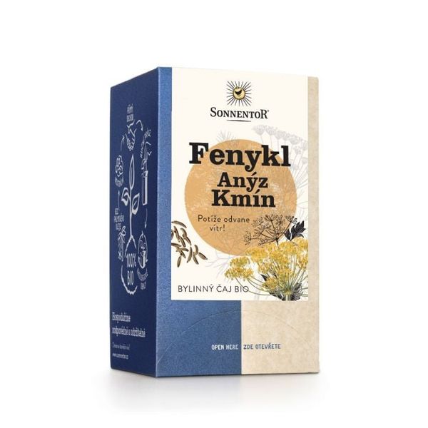 BIO Bylinný čaj fenikel-aníz-rasca 18x1,7g - Sonnentor