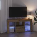 vidaXL Rohový LED TV kabinet 100 x 40 x 50 cm Remeselný dub