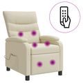 vidaXL Masážne relaxačné kreslo Krémová Umelá koža