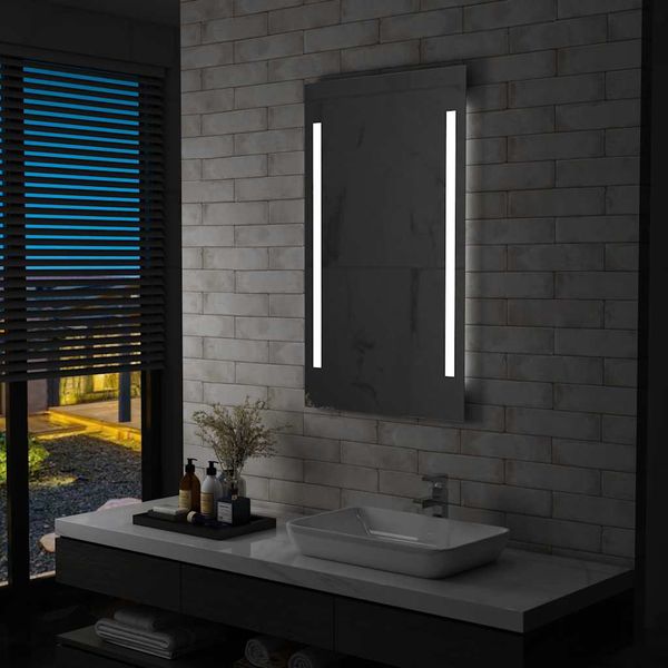 vidaXL Kúpeľňové nástenné zrkadlo s LED osvetlením 60x100 cm