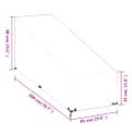 vidaXL Kryty na lehátko 2 ks 12 očiek 200x65x35/60 cm polyetylén
