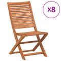 vidaXL Skladacie záhradné stoličky 8 ks 51x66x95 cm akáciový masív