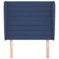 vidaXL Čelo postele so záhybmi modré 83x23x118/128 cm látka