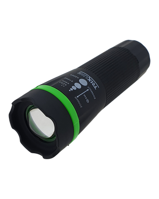 Ručná LED svietidlo so zoomom TR 311R zelená, ABS/1W