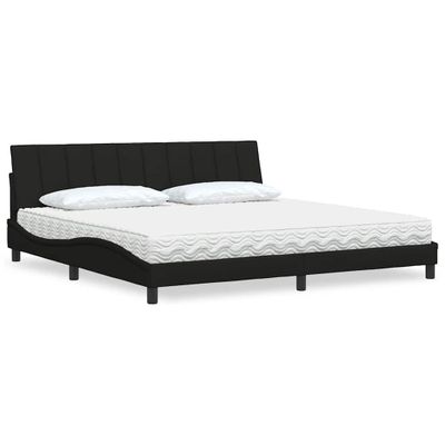 vidaXL Posteľ s matracom Hanko čierna 200x200 cm látka