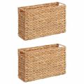 vidaXL Kôš na časopisy 2 ks Vodný hyacint 39 x 14 x 25 cm Prírodná