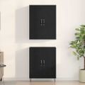 vidaXL Highboard 2 ks Čierny dub 69,5 x 34 x 180 cm Kompozitné drevo