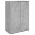 vidaXL Komody 2 ks betónovosivé 60x31x84 cm kompozitné drevo