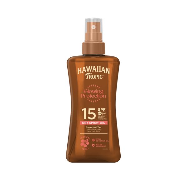 Y302233400 Hawaiian Tropic hydratačný suchý olejový sprej na opaľovanie SPF 15 200ml