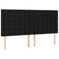vidaXL Posteľ boxsping s matracom a LED čierna 160x200 cm látka