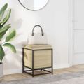 vidaXL Úložný box s vekom dub sonoma 40x40x51,5 cm kompozitné drevo