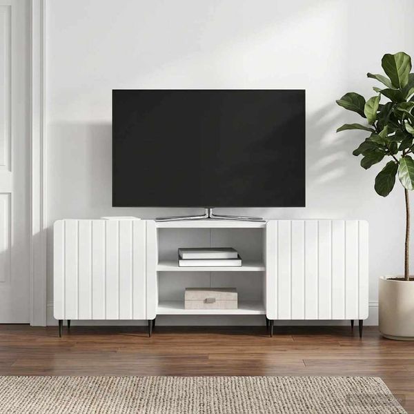 vidaXL TV skrinka Biela 150 x 31 x 52 cm Kompozitné drevo
