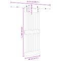 vidaXL Posuvné dvere NARVIK Prírodná a čierna 80 x 210 cm (213,5 cm)