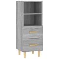 vidaXL Komoda sivý dub sonoma 34,5x34x90 cm spracované drevo