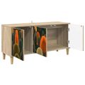 vidaXL TV skrinka ZAANDAM 102 x 33 x 50 cm Sonoma Kompozitné drevo