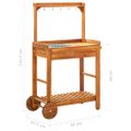 vidaXL Záhradný servírovací vozík z akáciového dreva 92x43,5x141,5 cm