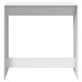vidaXL Barový stôl biely 102x50x103,5 cm kompozitné drevo