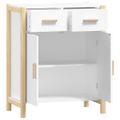 vidaXL Komoda biela 62x38x75 cm spracované drevo
